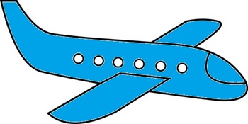 Landing plane blue
